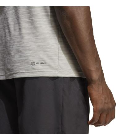 Buy adidas Men's Train Essentials Stretch Training T-Shirt - Short Sleeve (1 Pack) - L Mgh Solid Grey/White/Black | International Shipping Available - Buy Online on GoSupps.com