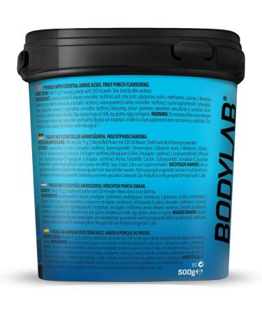 BODYLAB24 EAA Extreme 500g | Essential Amino Acids + Glutamine & Vitamins B6/B3 | Fruity Regeneration Drink - Fruit Punch Mix - Buy Online on GoSupps.com