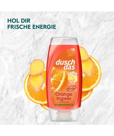 Duschdas Shower Gel Orange Ginger - 6 Pack (225 ml Each) | Refreshing Daily Shower Bath with Energizing Fragrance - Buy Online on GoSupps.com