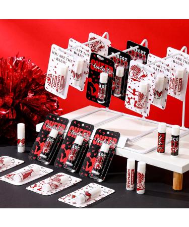 Loopeer 30 Pcs Red Valentine Cheers Lip Balm Cheer Teams Gifts Bulk Cheerleaders Party Stuff Cheerleading Camp Gifts Bulk for Cheerleaders Valentine Party Favors Stocking Stuffers - Buy Online on GoSupps.com