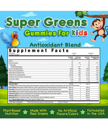 Infusions Super Green Gummies for Kids 180 Count Soft and Delicious - 2 Pack - Buy Online on GoSupps.com