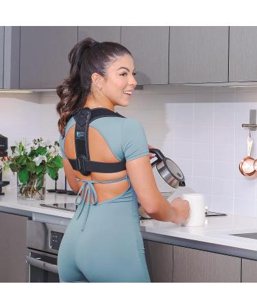Cayatch Scoliosis Back Brace Posture Corrector - Adjustable Shoulder & Back Support for Women & Men - HSA/FSA/HRA Eligible - Black - Buy Online on GoSupps.com