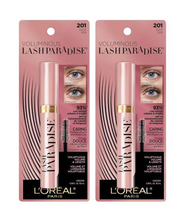 L'Oreal Paris Voluminous Lash Paradise Mascara Black 0.25 Fl Oz (Pack of 2) - Washable Black 2 Count - Buy Online on GoSupps.com