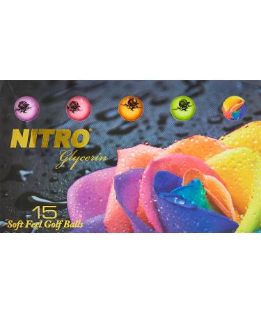 Nitro Glycerin Golf Balls 15-Pack Multi Color - 15-Pack
