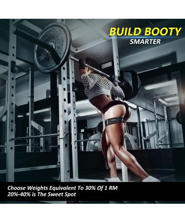 iHuan Women's Blood Flow Restriction Bands - Glute & Thigh Straps for Booty Workout - Black+Blue - Buy Online on GoSupps.com
