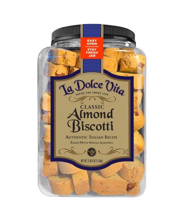 La Dolce Vita Classic Almond Italian Biscotti Cookies, Gourmet Coffee & Tea Dipping Snack - 40 Ounce - Buy Online on GoSupps.com
