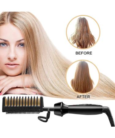 Dan Technology Mini Hot Comb - Dual Voltage Electric Hair Straightener for Travel & Home - Professional Pressing Comb for Natural Black Hair - Gold - Buy Online on GoSupps.com