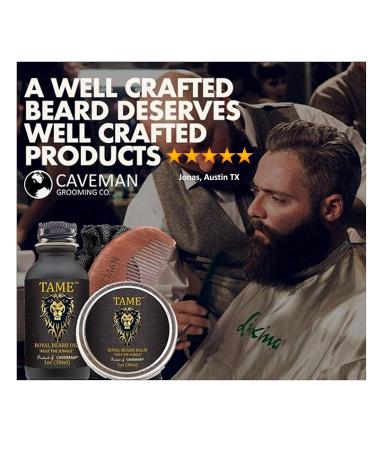 Beard Oil Conditioner 3-in-1 Set by Caveman | Tame Strengthen & Moisturize Your Beard with Oil Balm & Comb | Best Beard Care for Men - Buy Online on GoSupps.com