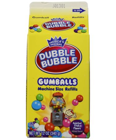 Dubble Bubble Gumballs Machine Size Refills 12 oz. Carton by Concord Confections
