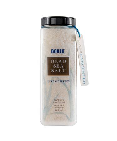 SaltWorks Bokek Dead Sea Bath Salt  Unscented  32 Ounce Jar