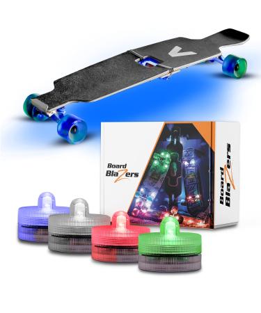 Board Blazers LED Skateboard Lights Underglow - Ideal Skateboard Gift & Skateboard Accessory. Perfect LED Longboard Light or Scooter Light Great Stocking Stuffer for Kids Crazy Color-Changing