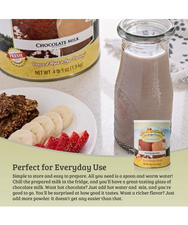 Emergency Food Storage: Saratoga Farms Powdered Chocolate Milk - 70 Servings, 10-20 Year Shelf Life - Buy Online on GoSupps.com