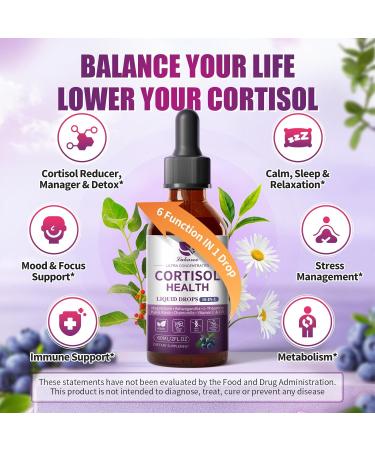 Lukaree Cortisol Supplements for Women 10 in 1 Cortisol Reducer Detox with Ashwagandha L-theanine Kava Kava Magnesium Lower Cortisol Mood Focus Sleep Support - 2 FL.OZ Blueberry Flavor Blueberry 2 Fl Oz (Pack of 2) - Buy Online on GoSupps.com