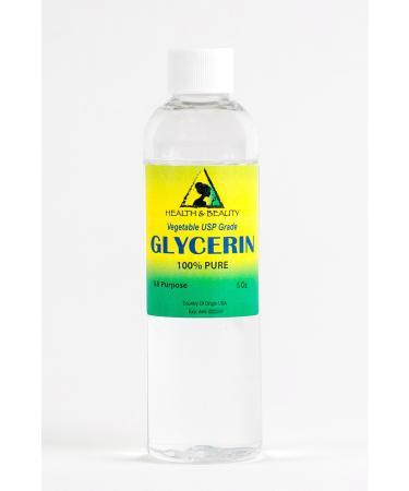 Glycerin Vegetable Oil USP Grade by H&B Oils Center Natural Fresh 100% Pure 5 oz