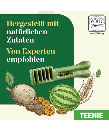 Greenies Dental Treats for Very Small Dogs (2-7 kg) - Original Teen Dental Narcuips - Daily Tooth Cleaning - 3-Pack (3 x 170g) - Buy Online on GoSupps.com