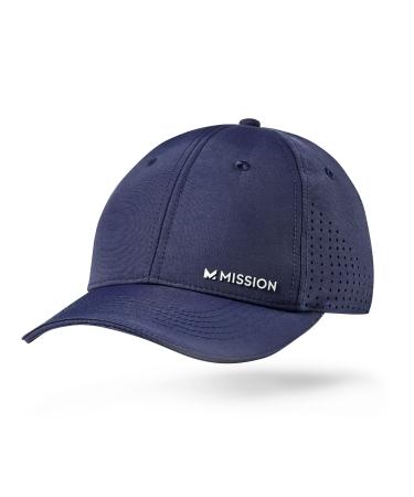 MISSION Vented Cooling Performance Baseball Cap - Sun Protection Hats One Size Navy