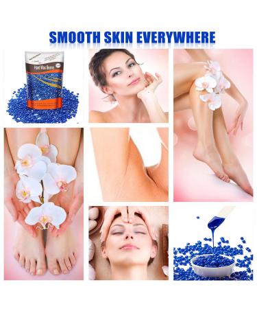 Painless Hair Removal Hard Wax Beans 300g with 10pcs Spatulas - Yovanpur Brazilian Wax for Face, Eyebrow, Body - At-Home Waxing Kit (Chamomile) - Buy Online on GoSupps.com