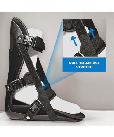 Kids Adjustable Night Splint - Pediatric Plantar Fasciitis & Foot Pain Relief Boot | Black X-Small - Buy Online on GoSupps.com