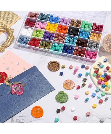 728Pcs Sealing Wax Beads for Wax Seal Stamp - Letter Wax Seal Kit (28 Colors) - Buy Online on GoSupps.com