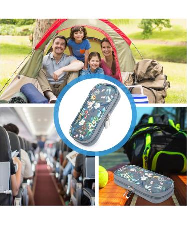Youshares Insulin Cooling Bag with 2 Cooling Packs - Diabetic Pocket for Safe Storage Travel PEN Cool Box | Gray Camellia - Best Diabetes Accessories - Buy Online on GoSupps.com