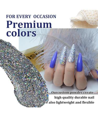 Poudre Ongles 28g Paillettes argent es Dipping Powder Manucure pour Ongles Fran ais Kits Manucure Salon DIY Sans Odeur & Durable Lampe Ongles Non Requise - Buy Online on GoSupps.com