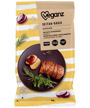 Veganz - Seitan base - vegan wheat gluten - as a meat substitute - wheat gluten seitan flour powder - 6 x 250 g