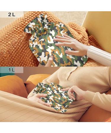 Military Camouflage Hot Water Bottle - 2L Pain Relief & Bed Warmer | Ideal for Sports Injuries - Buy Online on GoSupps.com