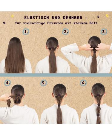 Fairhair Hair Tie Set - 3 Eco-Friendly Brown Ties | Organic Cotton & Natural Rubber | No Metal Gentle to Hair | Reusable & Sustainable Hair Accessories - Buy Online on GoSupps.com