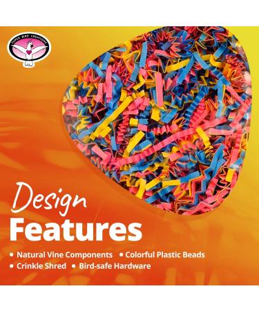 Super Bird Creations SB541 Crinkle Little Star Bird Toy - Small Bird Size 6 x 2 - Varies - Buy Online on GoSupps.com