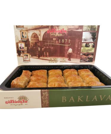 Gulluoglu's famous Turkish Pistachio Baklava 14 pieces (1.1 lb-500gr) 1.1 Pound (Pack of 1)