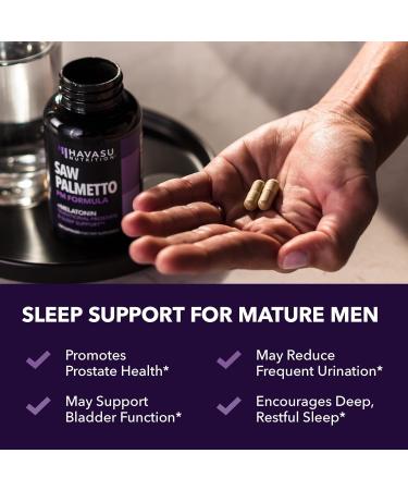 HAVASU NUTRITION Saw Palmetto PM for Men with Melatonin 3mg (60 Servings) & Pumpkin Seed Oil with Saw Palmetto for Men (60 Servings) - Buy Online on GoSupps.com