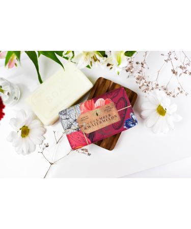 The English Soap Company Cucumber & Watermelon Anniversary Collection Wrapped Soap Bar 190g - Buy Online on GoSupps.com