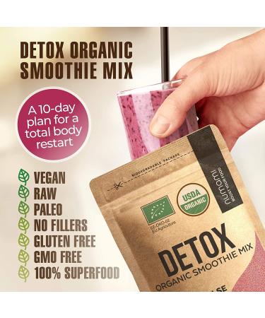 Organic Detox Smoothie Powder with Spirulina, Atlantic Dulse & Barley Grass Juice - Premium European Superfood - Buy Online on GoSupps.com