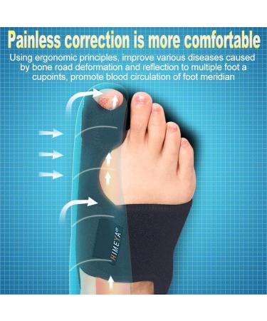 Bunion Corrector Brace for Men and Women - Hallux Valgus Splint Pads with Toe Separators and Straightener - Black - Buy Online on GoSupps.com