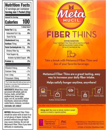 Metamucil FiberThins 24CT Variety Pack - Cinnamon Spice & Chocolate | Psyllium Fiber Bars for Digestive Health Support - Buy Online on GoSupps.com