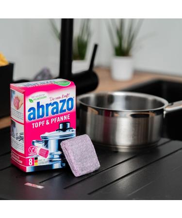 Abrazo Pot & Pan Cleaning Pillows - 16 Eco-Friendly Vegan Kitchen Sponges (2 Packs of 8) for Effortless Cleaning - Buy Online on GoSupps.com