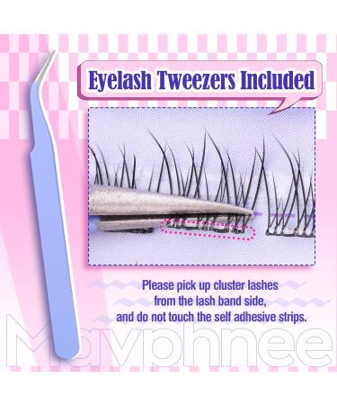 Self Adhesive Eyelash Clusters | Natural Glue-Free Lash Extensions - C Curl Wispy 9-12MM | Easy Lash Kit - Buy Online on GoSupps.com