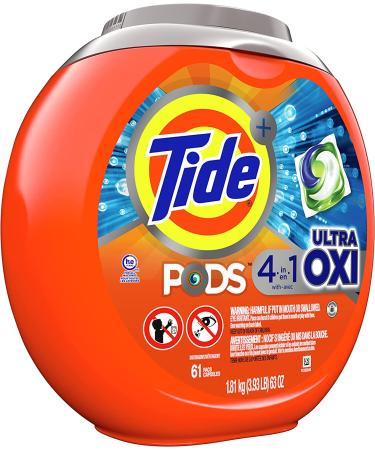 Tide PODS Ultra Oxi Laundry Detergent 61 Count - HE 4 in 1 Laundry Detergent PODs - Buy Online on GoSupps.com