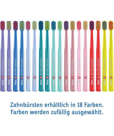 Curaprox CS3960 Super Soft Manual Toothbrush - 2 Pack (Assorted Colors) | Gentle Cleaning for Sensitive Gums - Buy Online on GoSupps.com