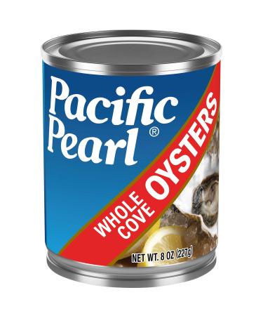 Pacific Pearl Whole Oysters, 8-Ounce Cans (Pack of 12), 96 Ounce