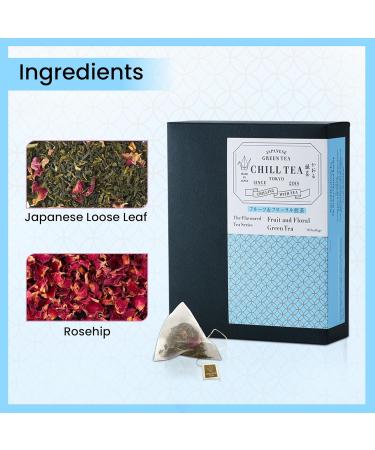  CHILL TEA Tokyo Fruity and floral green tea from CHILL TEA Tokyo - 100% Japanese loose leaf green tea with rosehip - 100% plastic-free tea bags - Lightly fruity flavor (30 tea bags) - Buy Online on GoSupps.com