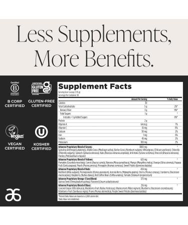 Arbonne BeWell Superfood Greens Powder - Health Supplement Powder Made from a Variety of Fruits and Vegetables Organic Green Juice Supplement 7.8 oz - Buy Online on GoSupps.com