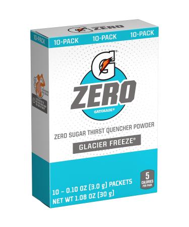 Gatorade - Sports Drinks G Zero Powder Packets Glacier Freeze, 0.10 Ounce(Pack of 10)
