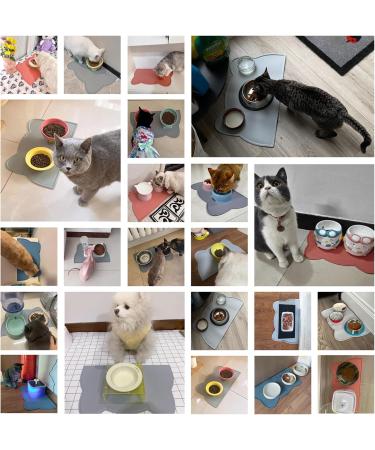 Waterproof Silicone Septillar Bowl Underlay for Cats & Dogs | Slip-Proof Feed Pad | Dark Gray 52x30 cm - Buy Online on GoSupps.com