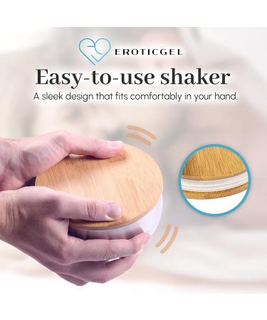 Nuru Massage Gel Shaker Bowl - 500ml Stainless Steel with Bamboo Lid & Air Seal | Easy to Clean | Perfect for Nuru Massage - Buy Online on GoSupps.com