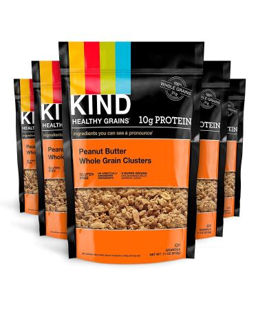 KIND Peanut Butter Whole Grain Clusters 6 Count Whole Grain Peanut Butter Granola