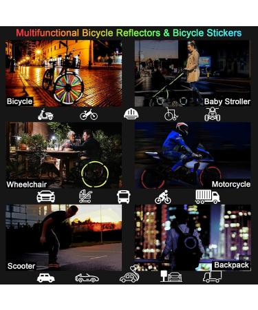 Ruijie Spoke Reflectors Bike Set - 72 Pieces Reflective Stickers for 360 Visibility | Enhance Safety & Style - Buy Online on GoSupps.com