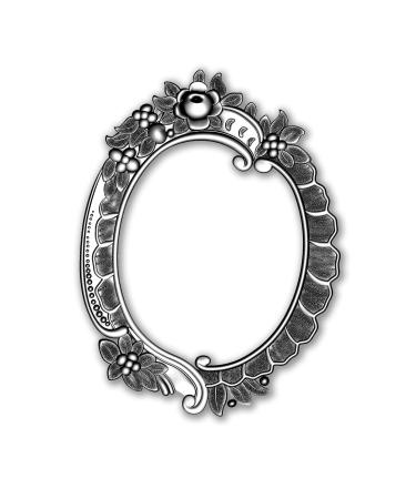 Sizzix 3D Impresslits Embossing Folder 665016 Floral Frame by Tim Holtz One Size  Multicolor