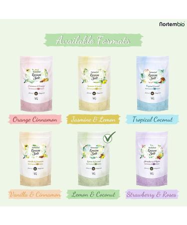 Nortembio Epsom Salt 180g - Lemon & Coconut Fragrance Vitamin C & E Hydration Swimming Salt for Body Care E-book Included - International Shipping - Buy Online on GoSupps.com