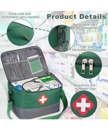 Portable Medicine Pocket with Shoulder Straps | Waterproof Medication Storage Bag for Travel Home & Outdoor - Green - Buy Online on GoSupps.com